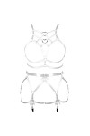 BBOHSS Femmes Bretelles Punk Soutien - Gorge Plus Taille élégant évidé sans Tasse Garter Set Gothique Halloween Carnaval Danc