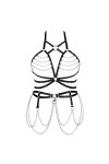 Femmes Bretelles Punk Soutien - Gorge Plus Taille élégant sans Tasse Creux Garter Set Gothique Halloween Carnaval Club Costum