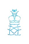 Femmes Bretelles Pentagramme Soutien - Gorge Grande Taille évidée Mode Garter Bra Set Punk Gothique orgie Halloween Party Cos