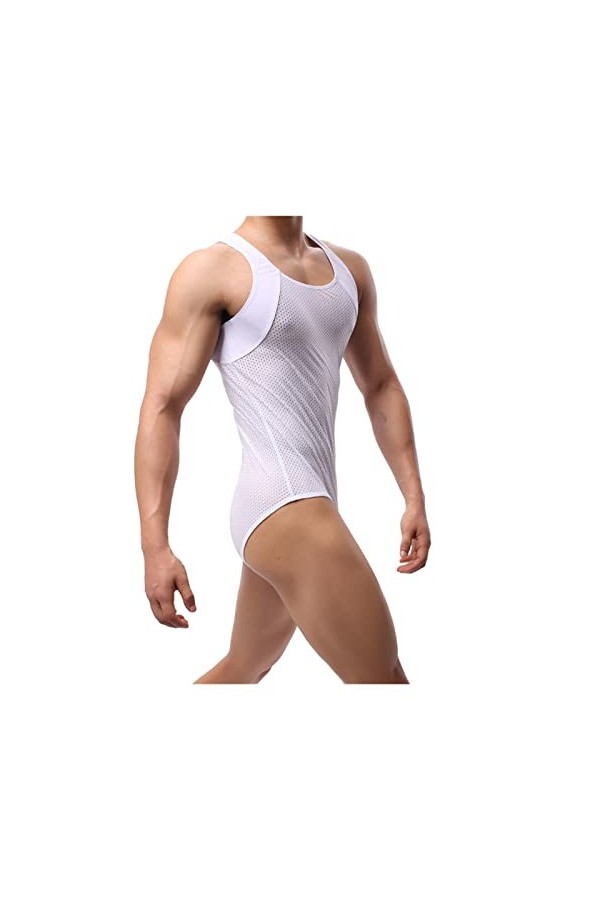 BLEXX Treillis extensible for hommes une pièce one morceau gain deserness Body Sport Wrestling Singlet Sintille Sous-vêtement
