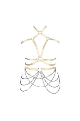 JMMHSS Grande taille jarretière dodue ensemble harnais de corps pour femmes Lingerie Punk grande taille Festival Rave gothiqu