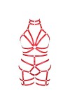 Femmes Punk Cut Out Plus Size Harness Set Strappy Body Cage Lingerie Taille Ceintures Rave Wear Vert Fluorescent 