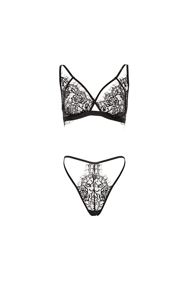 Mapalé by Espiral 2 pièces Ensemble de Lingerie, Noir, S Femme