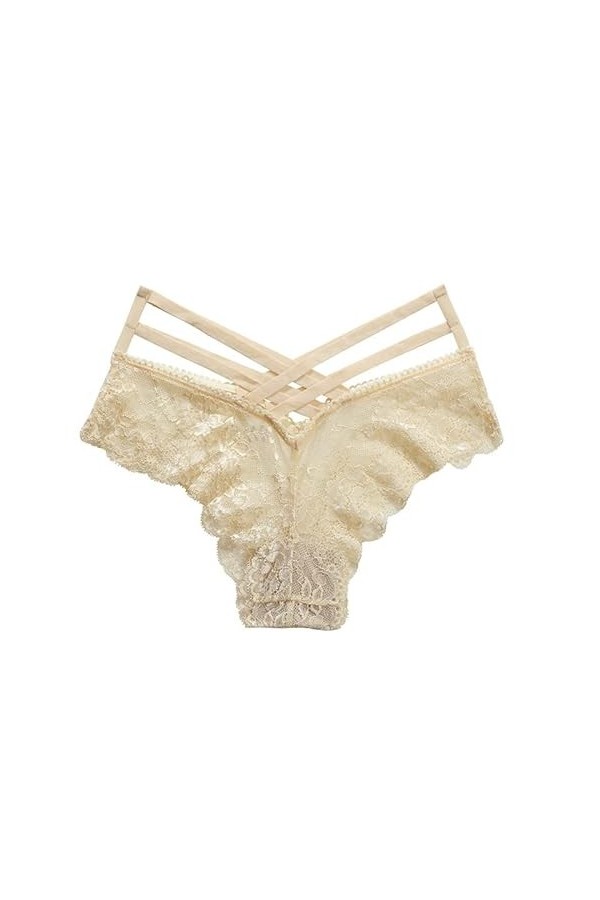 PIANAI Nouvelles Culottes pour Dames Sexy Creux Rose Jacquard Slips/Culottes Creuses Sexy à Bretelles croisées pour Femmes P