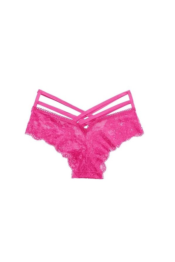 PIANAI Nouvelles Culottes pour Dames Sexy Creux Rose Jacquard Slips/Culottes Creuses Sexy à Bretelles croisées pour Femmes P