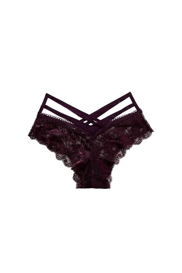 PIANAI Culottes pour Femmes Sexy Creux Jacquard Grande Taille Slips/Culottes Creuses Sexy à Bretelles croisées pour Femmes P