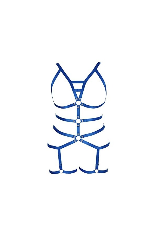 BANSSGOTH Grande Taille Femmes Corps Harnais Barre jarretière Ensemble Festival Rave Danse Photographie Punk Gothique Ceintur