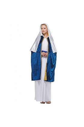 Snailify Costume de Vierge Marie pour femme Nativité Costume de Noël Robe pour femme Déguisement Grand