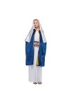Snailify Costume de Vierge Marie pour femme Nativité Costume de Noël Robe pour femme Déguisement Grand