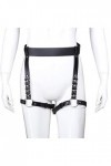 Gaine de Cuisses en Cuir Punk de Carnaval Noir, jarretières, chaînes de Corps pour Femmes et Filles, Noir