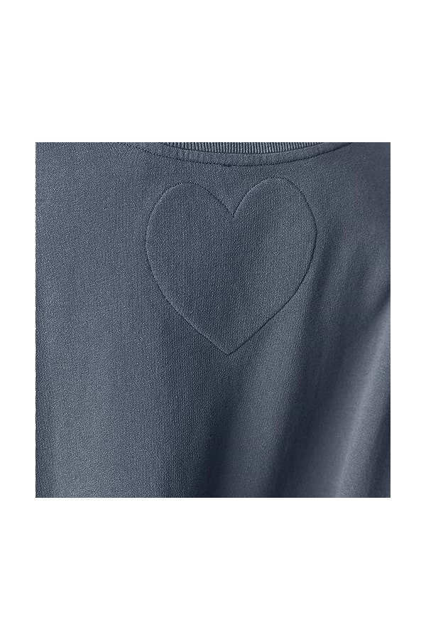 Ruiteh Robe froncée pour Femme - Ourlet asymétrique - Sweat-Shirt - Couleur Unie - Ligne A - Robe décontractée pour Les dépla