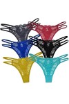 NOGRAX Culotte Femme 5 Pcs/Ensemble en Dentelle Femme Femme Basse Taille sous-Vêtements pour Dames Lingerie Panty Underware W