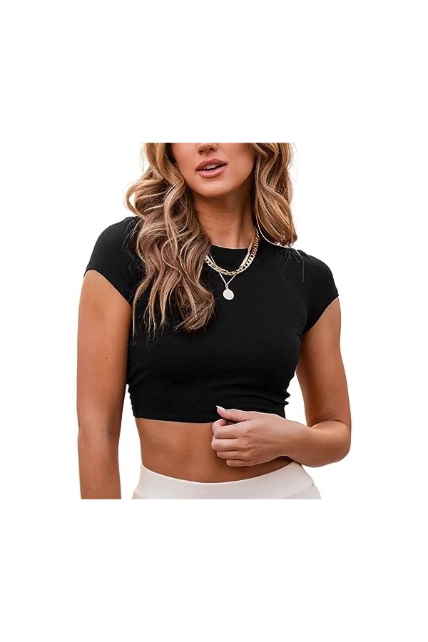 OATTIS Robe Ombilicale Ouverte De Sexy Spicy Girl avec Cordon Découpé Dos Ouvert Super Court Haut sur T-Shirt,Couleur2,XL