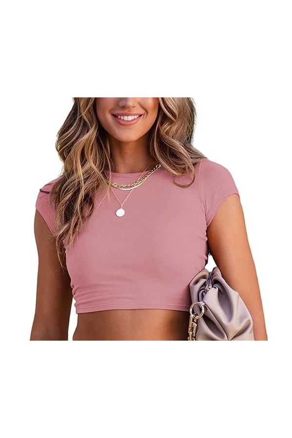 OATTIS Robe Ombilicale Ouverte De Sexy Spicy Girl avec Cordon Découpé Dos Ouvert Super Court Haut sur T-Shirt,Couleur2,XL