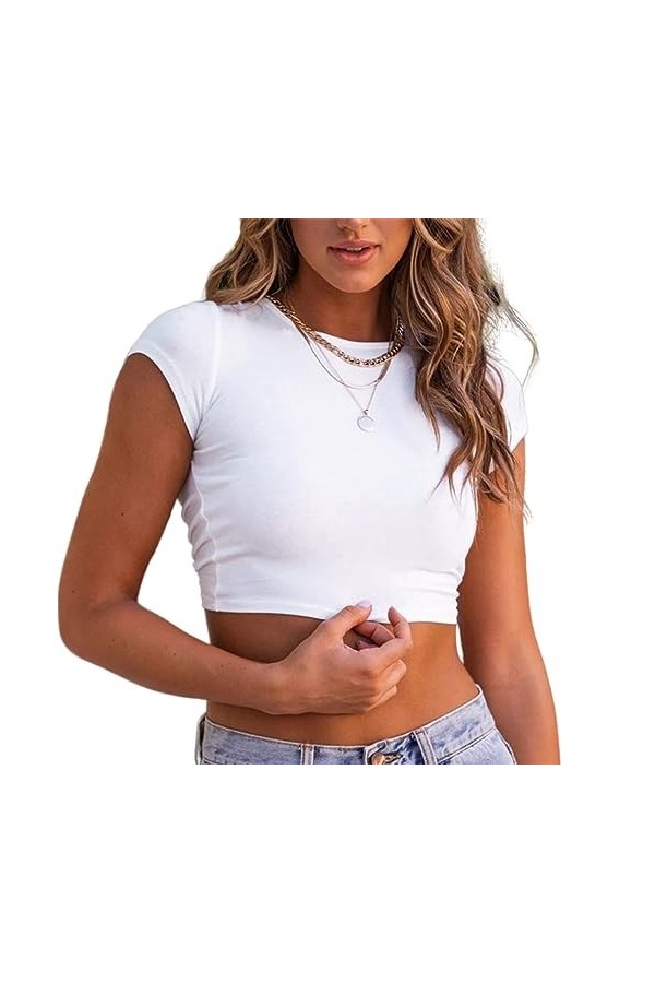 OATTIS Robe Ombilicale Ouverte De Sexy Spicy Girl avec Cordon Découpé Dos Ouvert Super Court Haut sur T-Shirt,Couleur2,XL