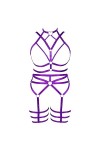 JMMHSS Femmes Fashion bretelles soutien - gorge plus taille cage bas garter set punk orgie gothique dancing suit Bleu ciel 