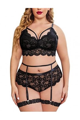 Ouvrir lentrejambeEnsemble Dentelle de Soutien-Gorge Lingerie Sexy Femme, Noir, S