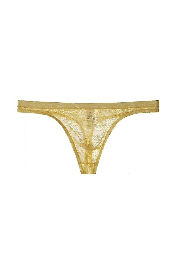 OATTIS 3 Pièces Hommes Dentelle Transparent String Mince Sexy sous-vêtements Sexy Tentation T Pantalon Maille Respirant Jeune