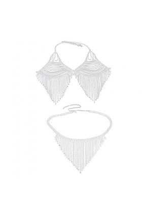 LDZYXY Strass Body Chain Set Sexy Shiny Fringe Costume Show Tendance Lingerie Show Lingerie Femme Sexy Ensemble Hot