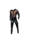 HSQSMWJ Hommes Cuir Combinaison Sexy Catsuit Erotique Costume Clubwear Color:Black,Size:3XL 