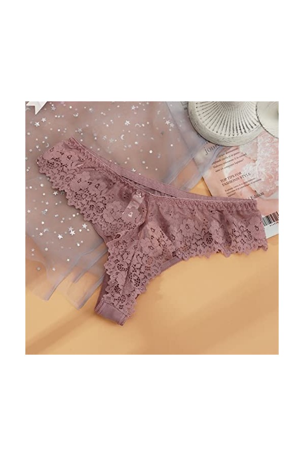 MULANY Femme Slips G-String Women Panties Perspective Transparente sous-vêtements Femmes See-Through String Fonds Girls Intim