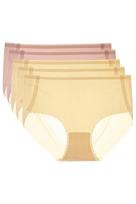 Necalisi Culottes Coton pour Femme Lot de 5 Multicolore2 sous-vêtements pour Femme Bordure en Dentelle - sans Couture - Taill