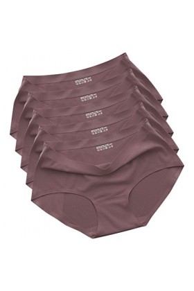 Necalisi Culottes Coton pour Femme Lot de 5 Violet3 Culotte Femme Menstruelle Classique Coton Bio Flux Abondant Dim Protect C