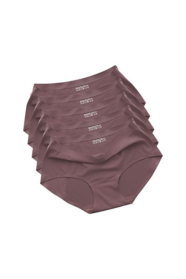 Necalisi Culottes Coton pour Femme Lot de 5 Violet3 Culotte Femme Menstruelle Classique Coton Bio Flux Abondant Dim Protect C