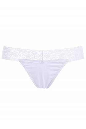 Ekouaer Strings Sexy pour Femmes sous-vêtements 2 Noir 2 Blanc 2 Rouge vin XXL