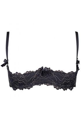 Axami V-5891 Meteorite Sexy Soutien-Gorge Redresse Seins – Fabriqué en UE, Noir-Dore,100C