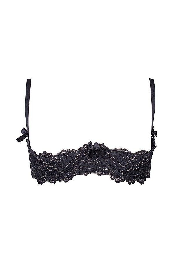 Axami V-5891 Meteorite Sexy Soutien-Gorge Redresse Seins – Fabriqué en UE, Noir-Dore,100C
