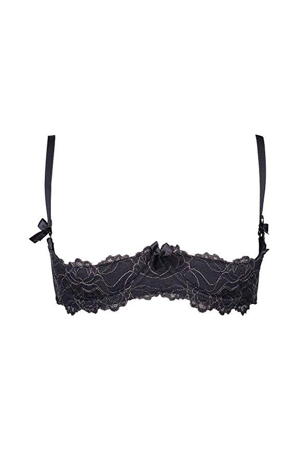 Axami V-5891 Meteorite Sexy Soutien-Gorge Redresse Seins – Fabriqué en UE, Noir-Dore,100C