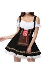 Dorjuli Robe midi pour femme - Robe de soirée élégante - Costume traditionnel - Robe allemande pour femme - Robe de bal de fi