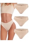 Conford Sous-vêtements pour femme 3 pièces - Sous-vêtements extra moulants sexy sans couture string string, Blanc., XL/XXL