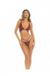 Rene Rofe Lurex Dreams Soutien-gorge et string Bourgogne M/L, Bourgogne, Moyen-Grand, Burgundy, M/L, Bordeaux, M/L