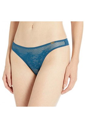 Gossard 13006 Glossies String en Dentelle Bleu Canard Large