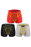 Hommes sous-vêtements Physiologiques Thérapie Magnétique Soins de Santé Slip Tourmaline Prostate Caleçon Culotte Élastique -3