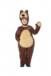 Smiffys 51584M Costume dours sous licence officielle Masha, unisexe, pour enfant, marron, taille M 7-9 ans