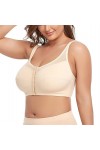 Soutien-Gorge Fermé Boutonné Devant Grande Taille Femme sous-vêtement Push-up sans Fil Ultra-Fin Sexy Bralette De Maintien De