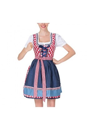 BOTCAM Costume pour femme - Costume de bière - Costume dHalloween sexy - Mini robe noire H, XL 