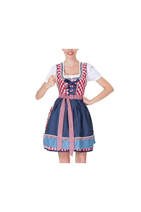 BOTCAM Costume pour femme - Costume de bière - Costume dHalloween sexy - Mini robe noire H, XL 