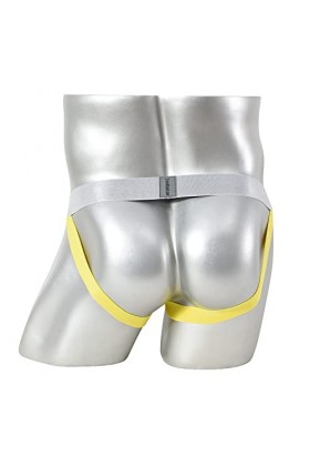 BIATWOWR Suspensoir sexy pour homme - Large taille basse - String à lavant - Pochette renforcée - Sous-vêtements athlétiques