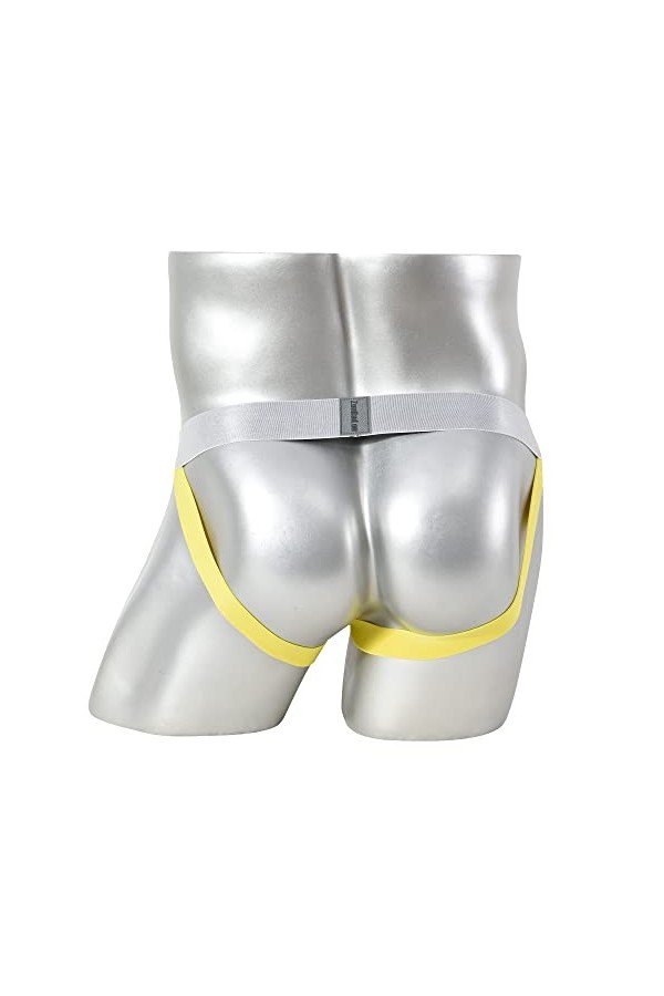 BIATWOWR Suspensoir sexy pour homme - Large taille basse - String à lavant - Pochette renforcée - Sous-vêtements athlétiques