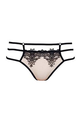 Axami String pour femme., Beige/noir, M