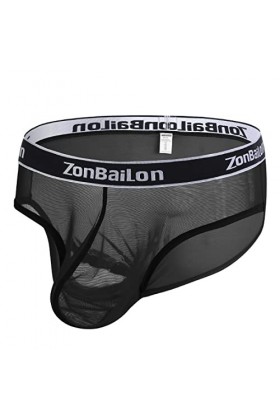 BIATWOWR Sous-vêtements sexy en maille filet pour homme - Pour homme - Taille M L XL - 2XL - 3XL, 1 paquet : noir, M