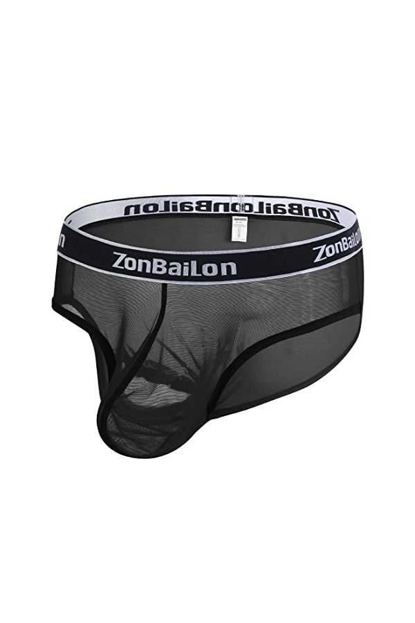 BIATWOWR Sous-vêtements sexy en maille filet pour homme - Pour homme - Taille M L XL - 2XL - 3XL, 1 paquet : noir, M