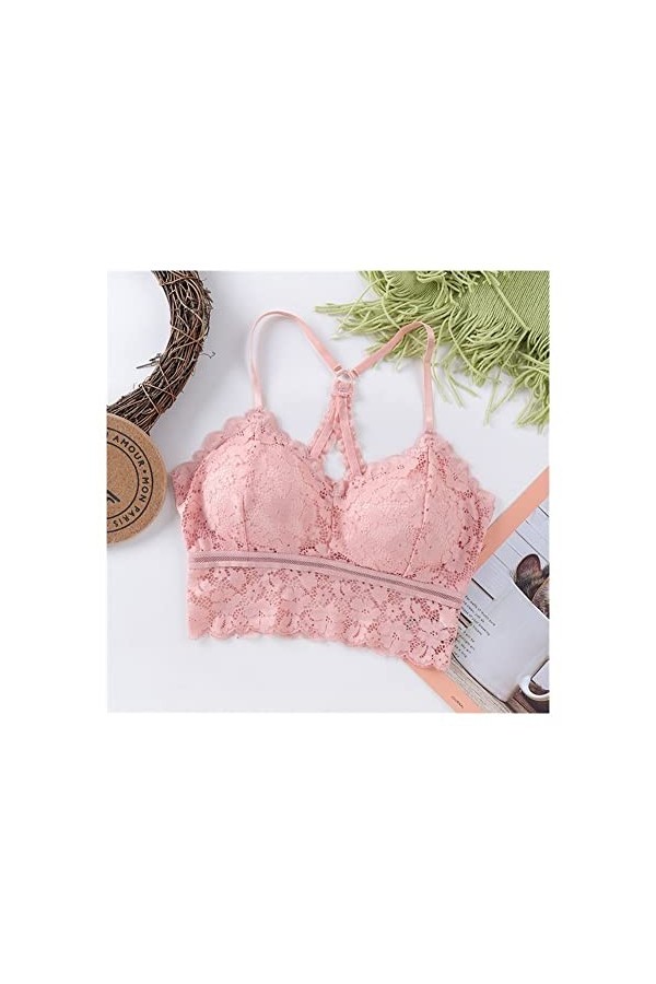 Femmes Sexy Lace Bra Femme Bralette Push Up Up sous Samne Sleep Tops Plus Taille de Lingerie Bands Size : Plus65-80kg, Color