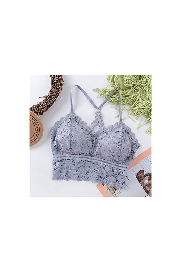 Femmes Sexy Lace Bra Femme Bralette Push Up Up sous Samne Sleep Tops Plus Taille de Lingerie Bands Size : Plus65-80kg, Color