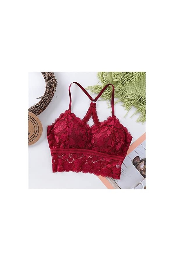 Femmes Sexy Lace Bra Femme Bralette Push Up Up sous Samne Sleep Tops Plus Taille de Lingerie Bands Size : Plus65-80kg, Color