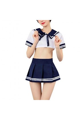 UIVHLW Ensemble De Lingerie Costumes De Jeu De Rôle Lingerie À Travers La Dentelle Costumes Blancs